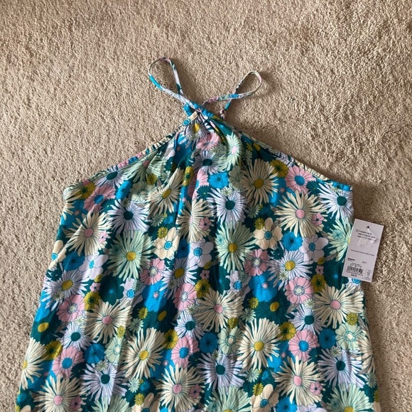 3/$24 SO Halter neck swing mini dress floral print dress S jrs - Picture 4 of 15